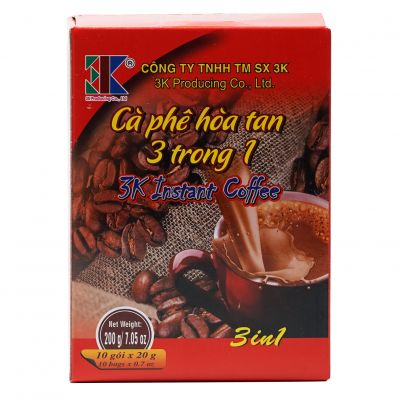 Cà Phê Hòa Tan 3 trong 1 -  Hộp 200g